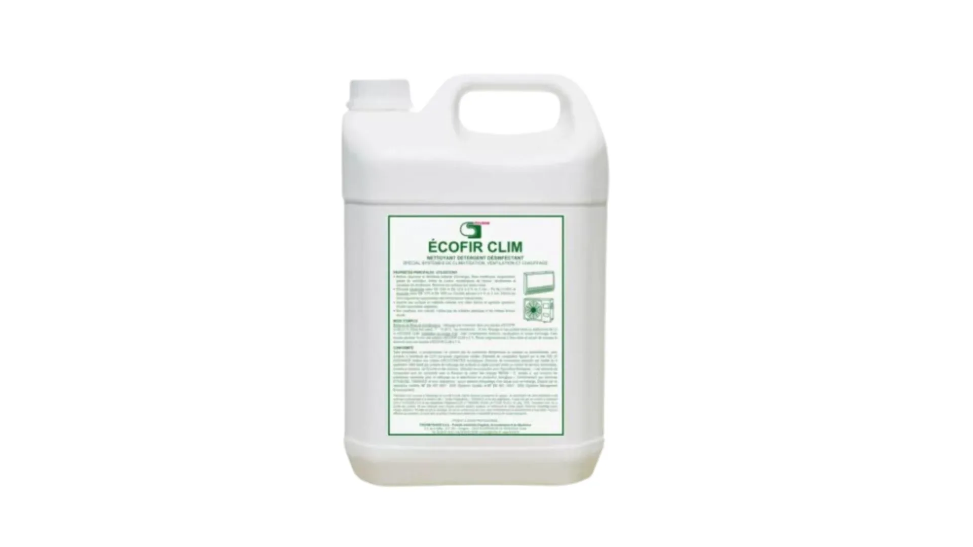 ÉCOFIR CLIM  Nettoyant Détergent Désinfectant écologique (Bidon 5L TP2) - FIRCHIM