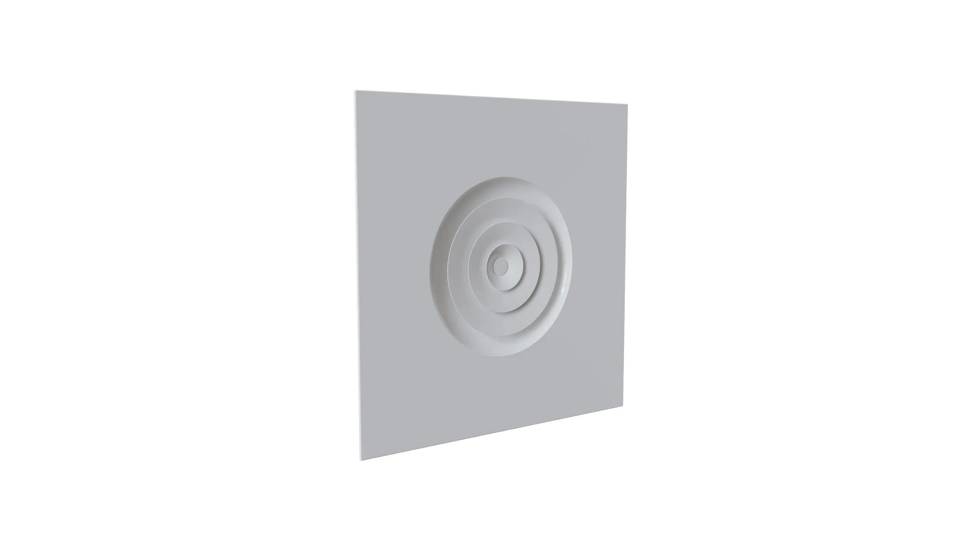 Diffuseur circulaire en aluminium blanc mate - déflecteurs coniques - pour dalle de faux-plafond de 600x600 mm - 1 x Ø 250 mm - BAILLINDUSTRIE