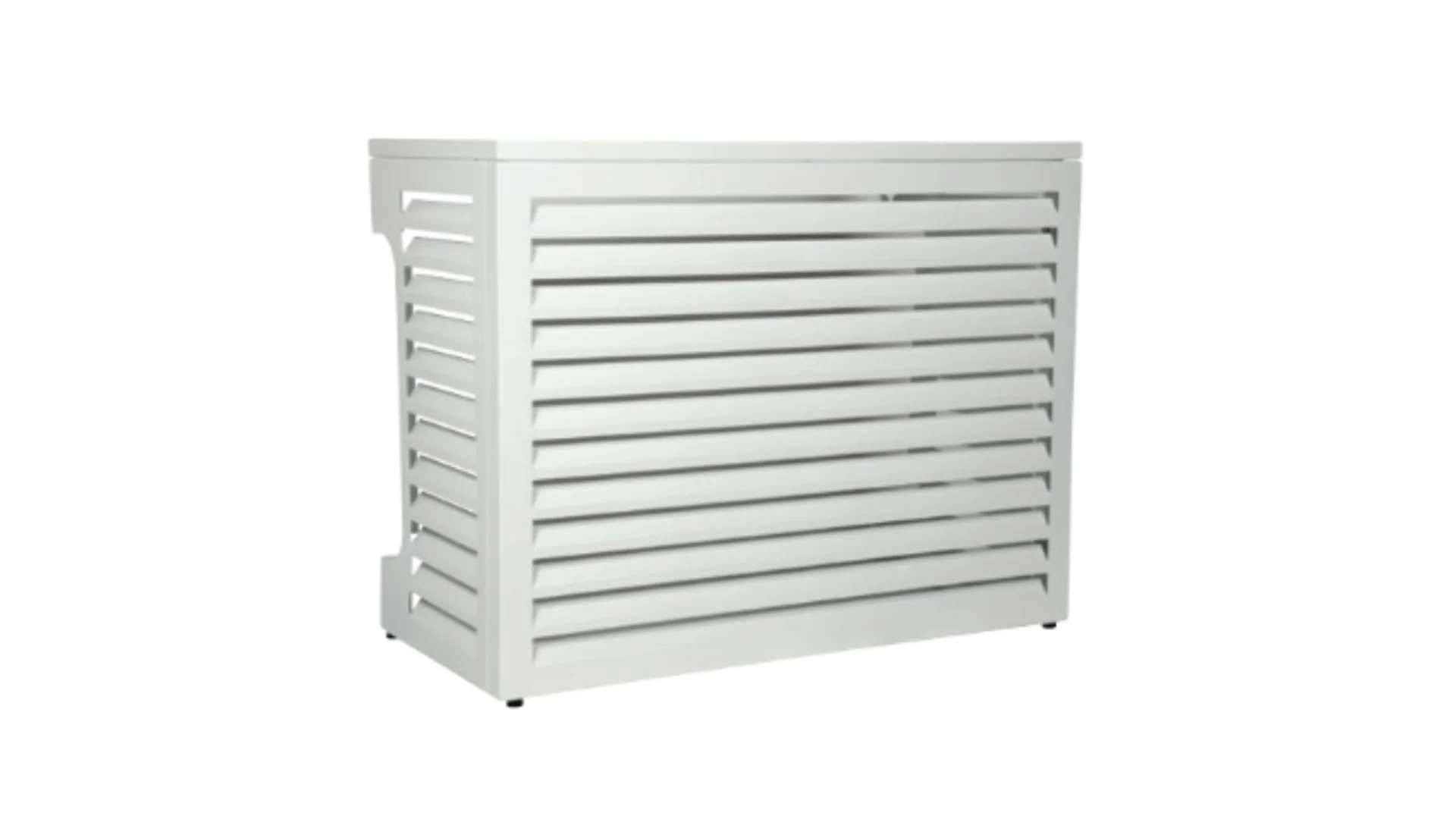 Cache climatisation aluminium blanc - Taille L