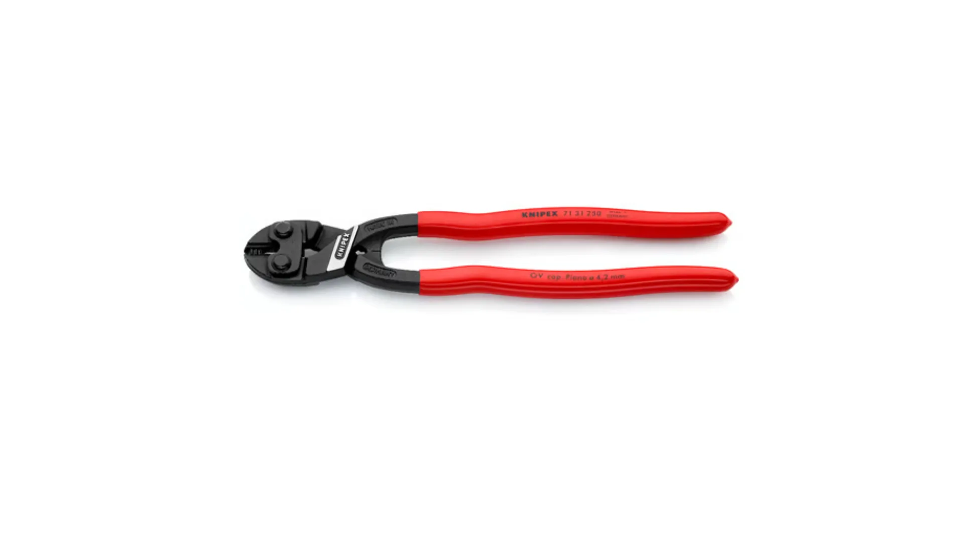 Pince coupe-boulon CoBolt XL profil de coupe ajouré 250mm - Gainage PVC - 64HRC - KNIPEX