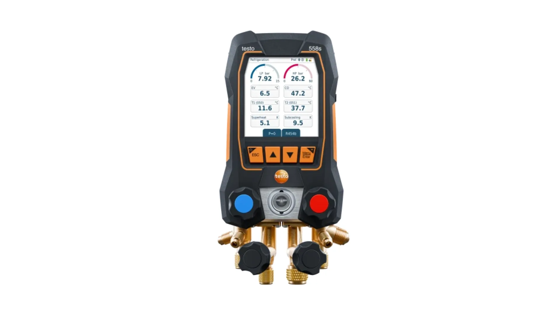 testo 558s - Manifold électronique avec bloc de vannes à 4 voies et écran tactile intuitif - TESTO