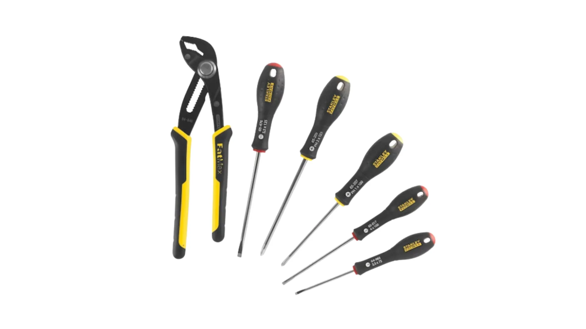 Pince multiprise à verrouillage 250mm + Tournevis éléctricien et Phillips (6pcs) - STANLEY / FATMAX