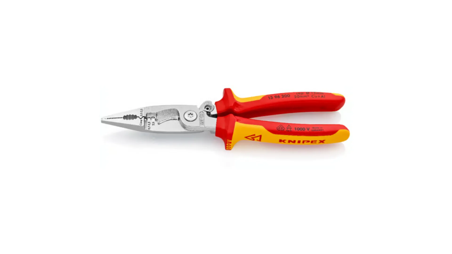 Pince multifonctions 6 outils en 1 - 200mm - Bi-matière - Loquet de fermeture - KNIPEX