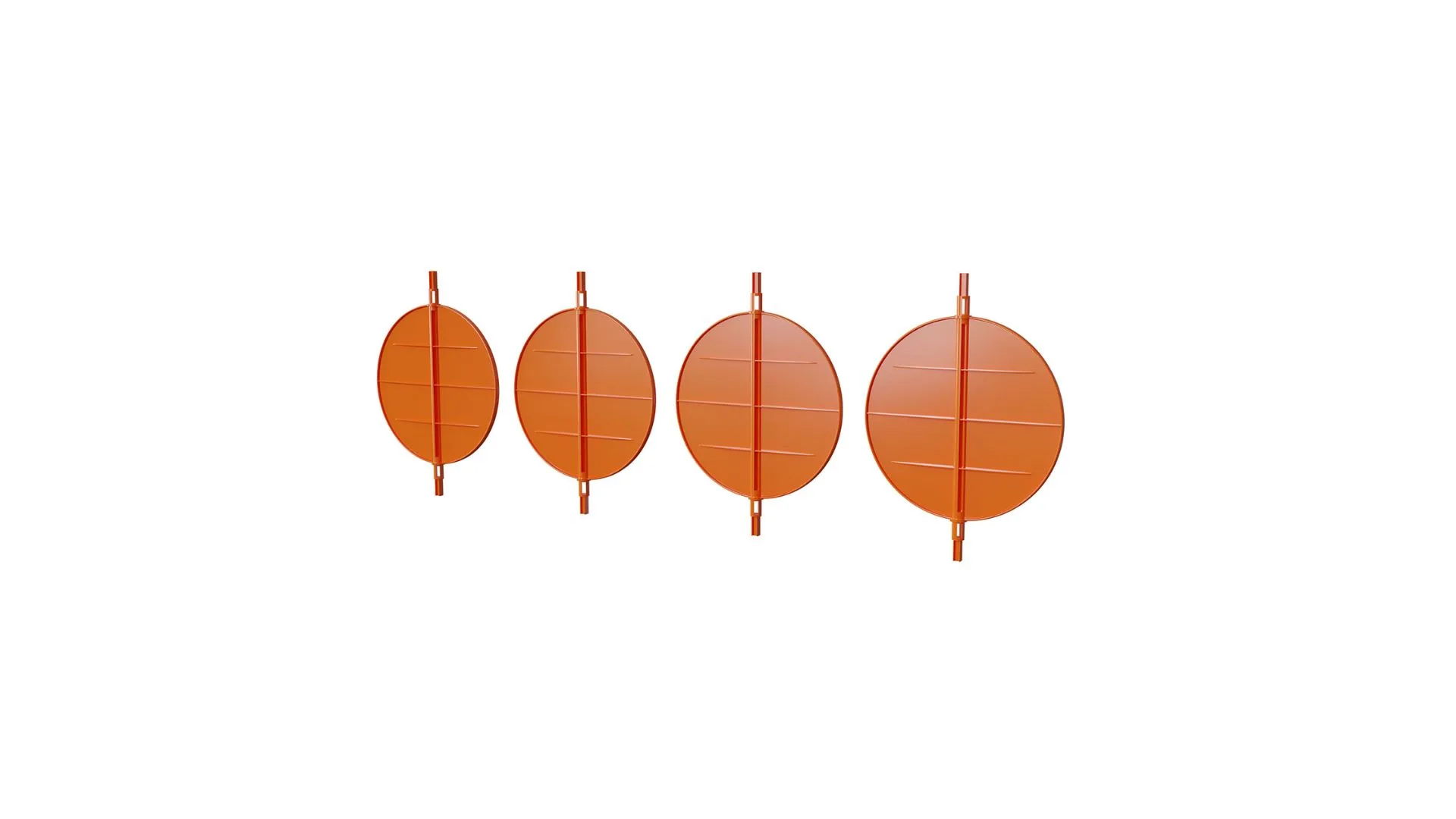 LOT - 4 volets de réglage de débit d'air diamètre 250 mm - BAILLINDUSTRIE
