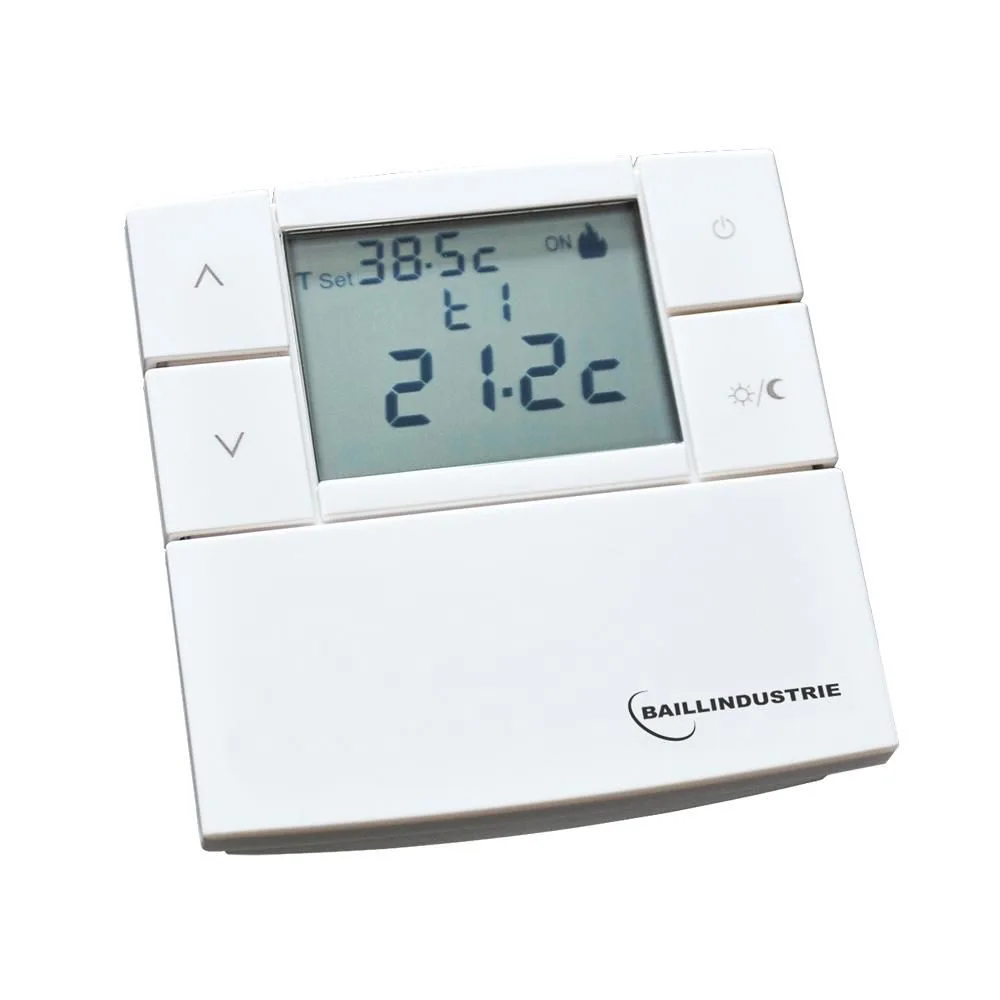 Thermostat digital filaire 3V blanc - BAILLINDUSTRIE