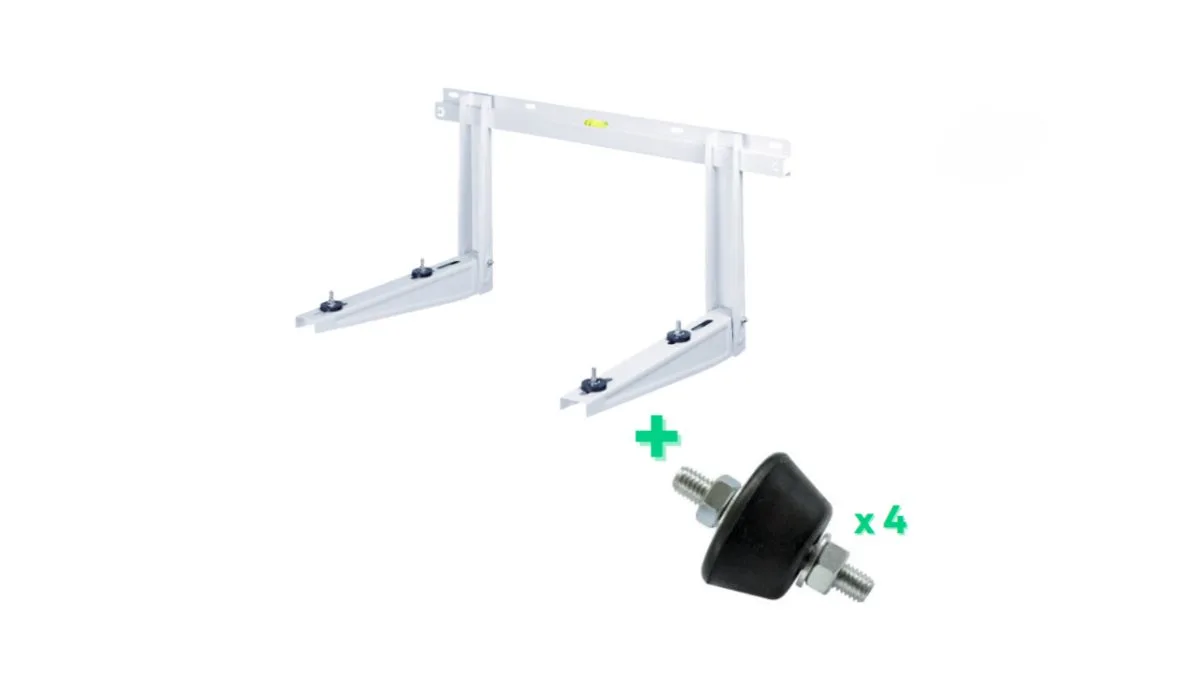 Support mural 800 x 465 mm + 4 amortisseurs coniques 22X38MM M8 Portée 67kg/amort - IMPERIALE