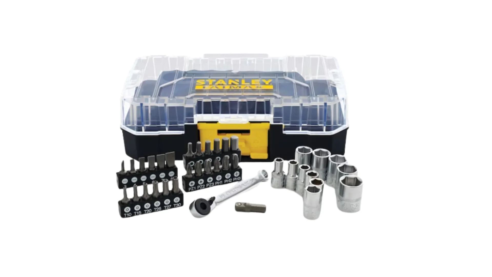 Coffret douilles + clés à cliquet + embout de vissage - Stakbox S - 1/4" - 37 pcs - STANLEY / FATMAX
