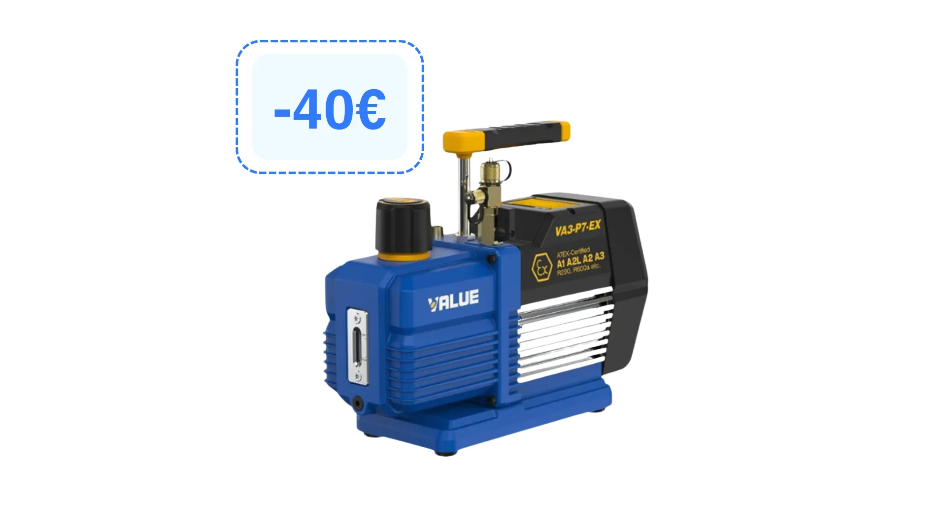 Pompe à vide double étage ATEX INVERTER 198 L/min  pour R290 - VALUE