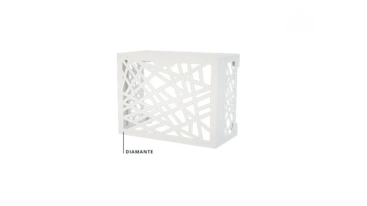 Cache clim acier galvanisé model Diamante Taille M - blanc - ASPEN PUMPS