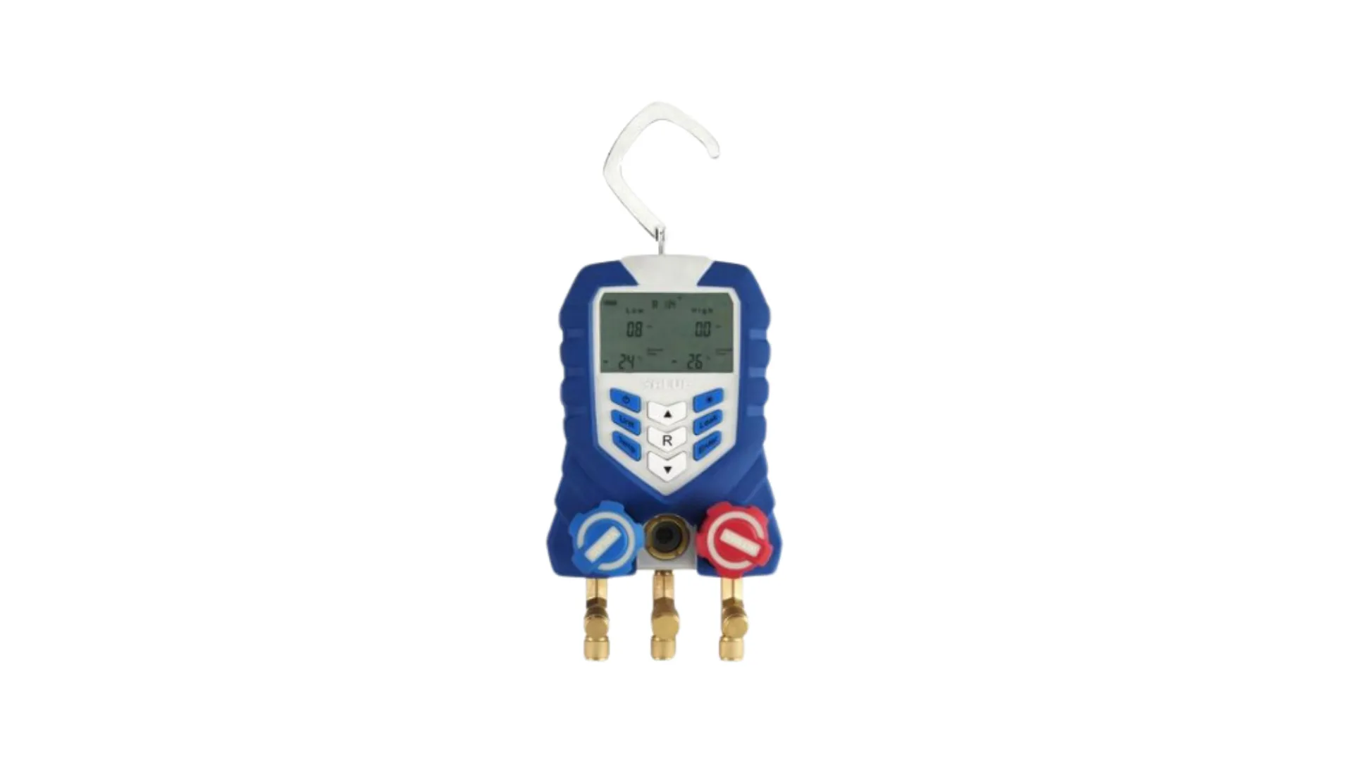 Manomètre électronique en coffret avec pince de prise de température et coupleurs automobiles 1/4" M - VALUE