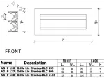 Kit grille linéaire à 2 fentes 800 mm + Plenum de soufflage linéaire ABS 800 mm piquage 200mm