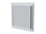 Collecteur de reprise CONFORTWHITE pour plenum de 500x400 mm, avec enjoliveur en PVC rigide blanc satiné classé M1, de 700x600 mm - Filtre inclus. - BAILLINDUSTRIE