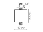 Amortisseurs cylindriques M8 40x40mm 80kg/amort (sachet x4) - VECAMCO