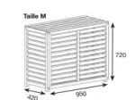 Cache climatisation composite Taille M teck