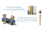 Manomètre électronique en coffret avec pince de prise de température et coupleurs automobiles 1/4" M - VALUE