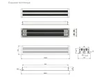 Kit Grille linéaire à 2 fentes 535 mm noir + Plenum de soufflage linéaire ABS 535 mm piquage 160mm