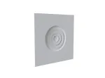 Diffuseur circulaire en aluminium blanc mate - déflecteurs coniques - pour dalle de faux-plafond de 600x600 mm - 1 x Ø 160 mm - BAILLINDUSTRIE