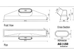 Plenum de soufflage linéaire ABS 535 mm piquage 160mm