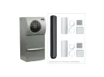 WINEIN50X - Monobloc intégrable pour volume isolé jusqu'à 50 m3  - froid + réchauffage livré avec 1 Conduit droit Ø 160 mm d'1 m + 2 Traversées de mur télescopique avec volet de fermeture à ventelles - WINEMASTER