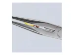Pince becs demi-ronds 200mm avec tranchant Dureté 61HRC Bi-matière Chromée 1000V - KNIPEX