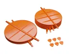 LOT - 4 volets de réglage de débit d'air diamètre 200 + 2 volets diamètre 250 mm - BAILLINDUSTRIE