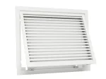 Grille de reprise avec porte filtre et charnière 500x400mm- Blanc