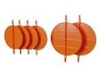 LOT - 4 volets de réglage de débit d'air diamètre 200 + 2 volets diamètre 250 mm - BAILLINDUSTRIE