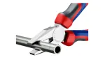 Pince universelle 160mm avec tranchant - Bi-matière - Chromée - Sur carte - KNIPEX