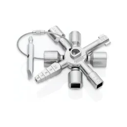 TwinKey Clé multifonctionnelle pour armoires et fermetures standards - KNIPEX