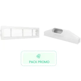 Kit grille linéaire multi-fentes 1135x80 mm + Plenum de soufflage linéaire ABS 1135 mm piquage 250mm