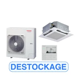 Monosplit - Monophasé + cassette standard, sous face et télécommande - TOSHIBA