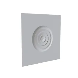 Diffuseur circulaire en aluminium blanc mate - déflecteurs coniques - pour dalle de faux-plafond de 600x600 mm - 1 x Ø 250 mm - BAILLINDUSTRIE