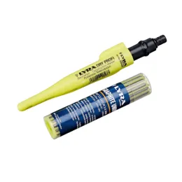 Marqueur de construction (Lyra Dry Profi), avec Taille-crayon et clip + 12 mines graphite universelles en 2B pour toutes les surfaces sous blister - LYRA