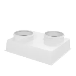 Plénum de reprise ABS 500x400 - 2 piquages Ø 200