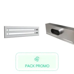 Kit Plénum + Diffuseur de soufflage d'air pour plenum 600x100mm / débits d'air 150/350 m3/h - BAILLINDUSTRIE