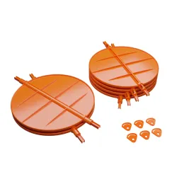 LOT - 4 volets de réglage de débit d'air diamètre 200 + 2 volets diamètre 250 mm - BAILLINDUSTRIE