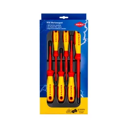 Assortiment de 6 tournevis isolés 1000V - Fente et Phillips - KNIPEX